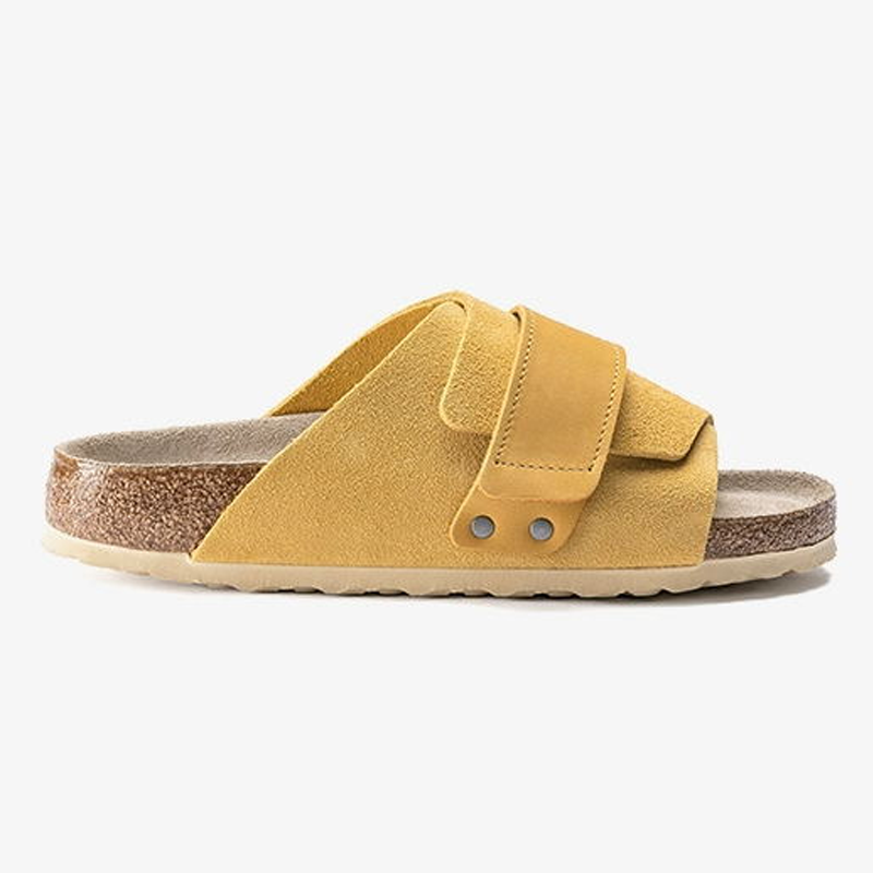 Devin™ | Platta Sandaler i Helskinn med Kardborreband