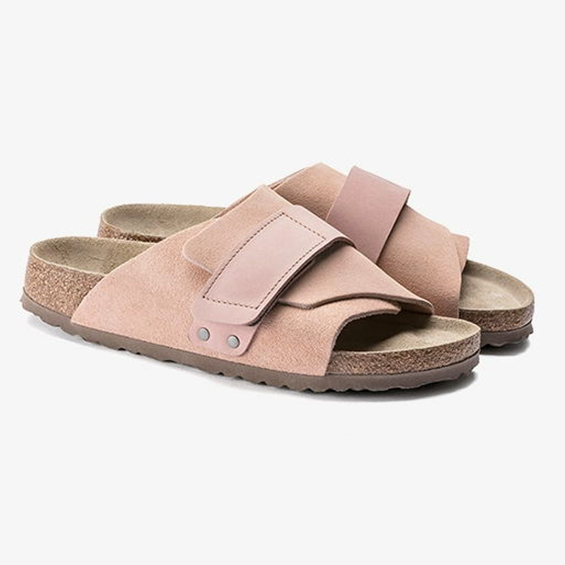 Devin™ | Platta Sandaler i Helskinn med Kardborreband