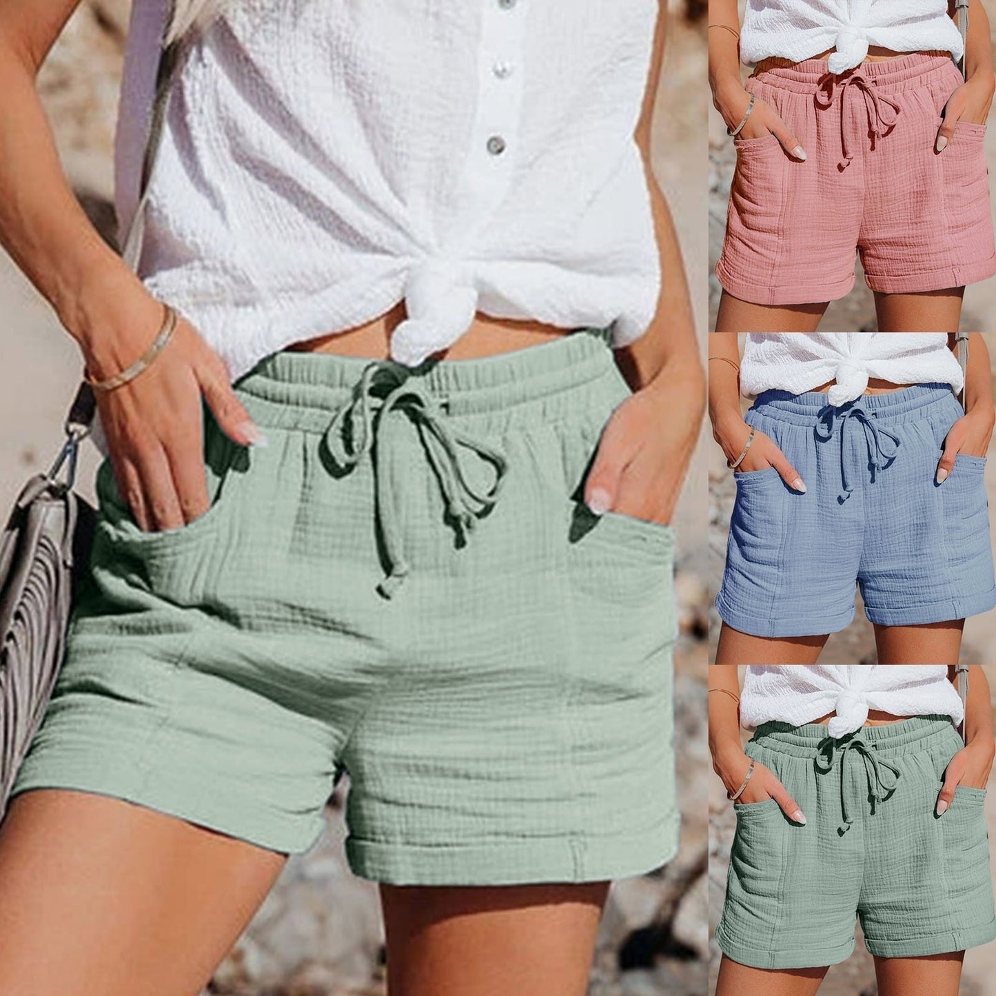 Claire™ | Mini Sommarshorts i Texturerat Tyg