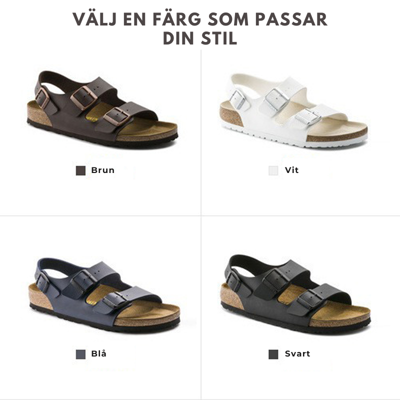 Andi™ | Unisex Sandaler med Dubbla Remmar och Tjock Sula