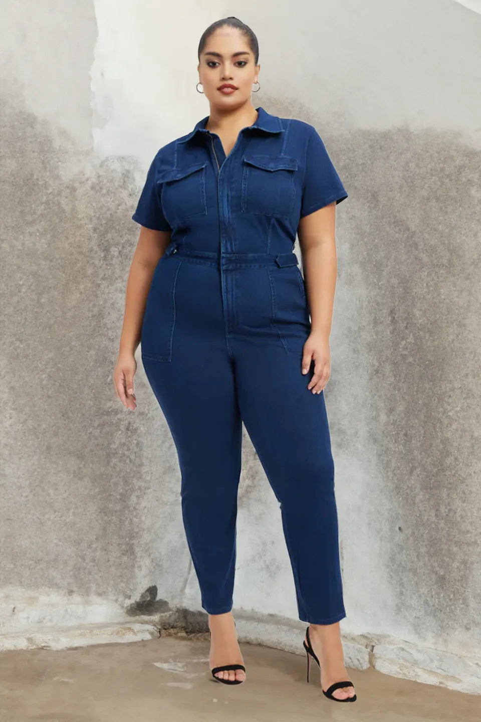 Elora - Jumpsuit i jeanstyg