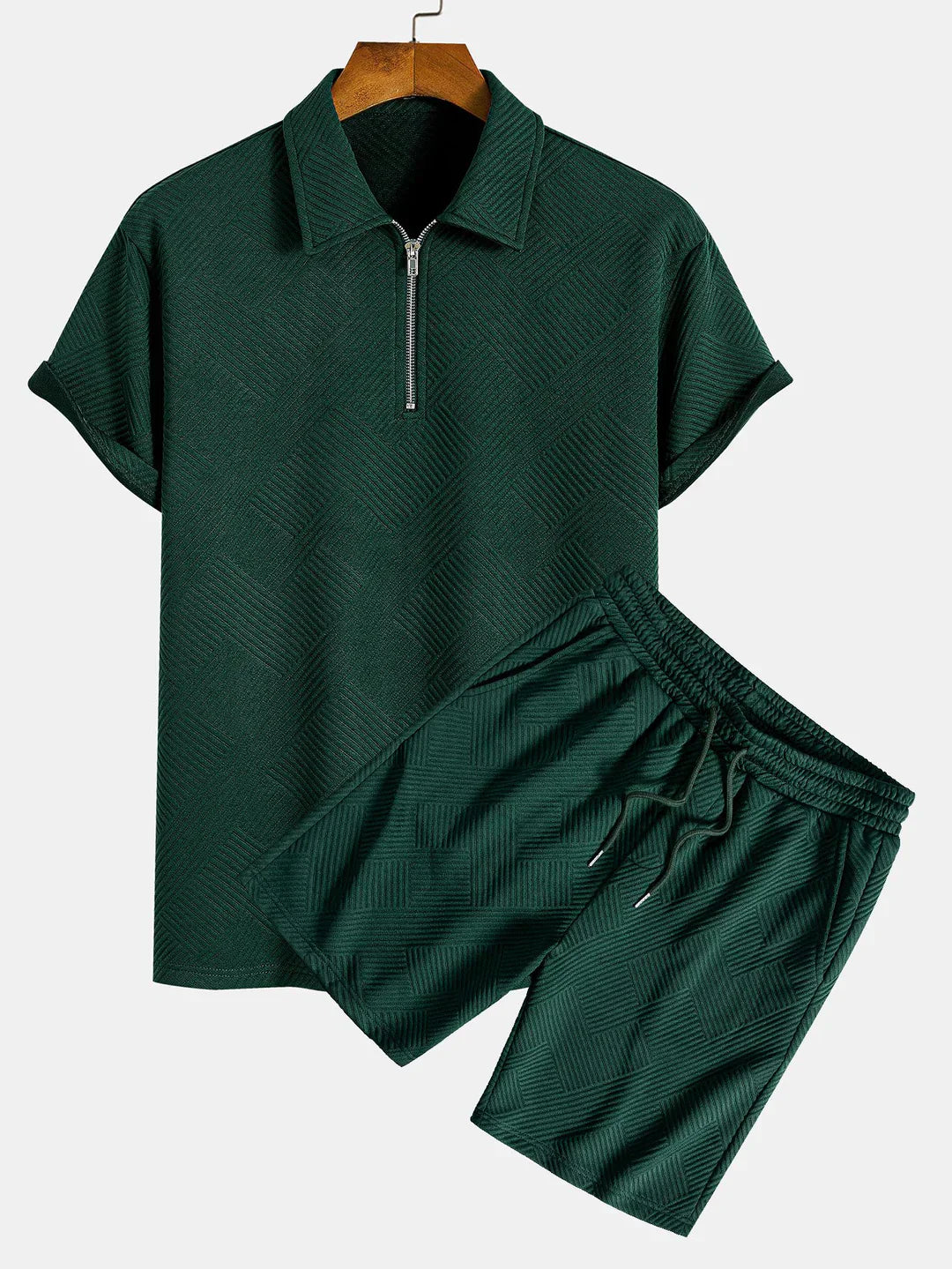 Carlino set Polo & Shorts -  MÖRKGRÖN