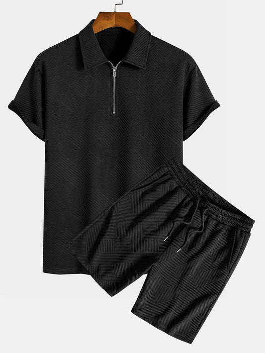 Carlino set Polo & Shorts - SVART